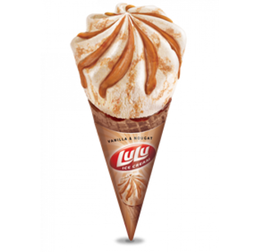 KDD ICE CREAM CONE LULU 132ML VANILLA & NOUGAT