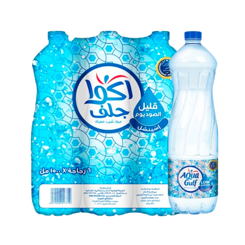 AQUA GULF DRINKING WATER LOW SODIUM 1.5L X 6PCS