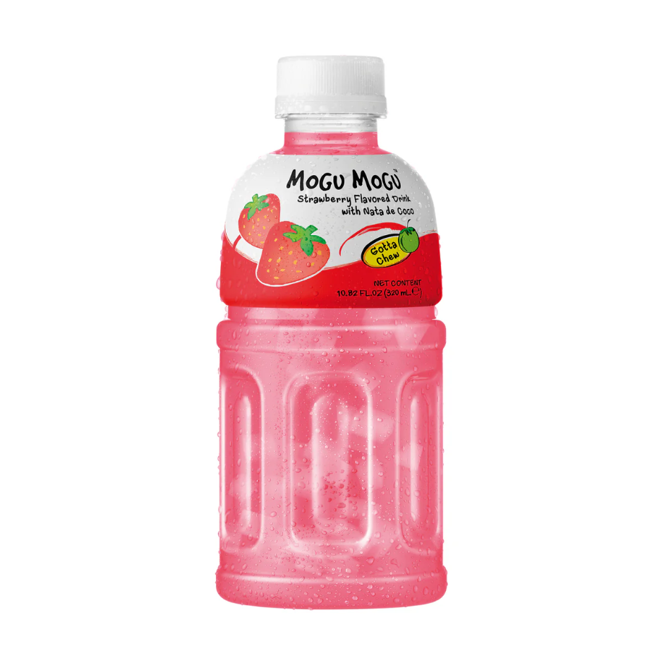 MOGU MOGU NATA DE COCO DRINK 320ML STRAWBERRY WITH COCONUT JELLY