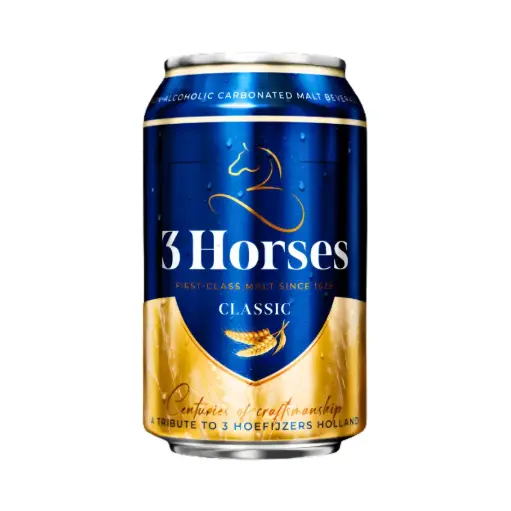 [4233] 3 HORSES MALT BEVERAGE CAN 330ML CLASSIC