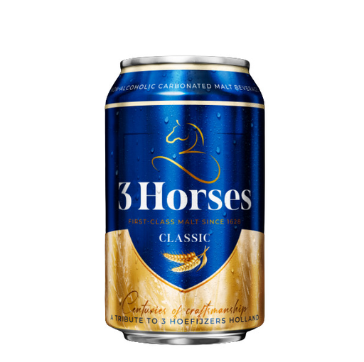 [4233] 3 HORSES MALT BEVERAGE CAN 330ML CLASSIC
