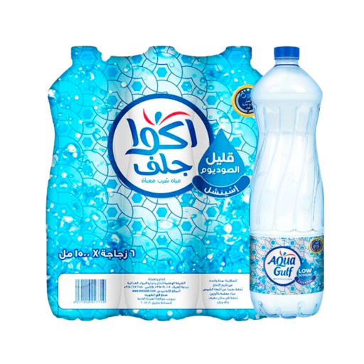 AQUA GULF DRINKING WATER LOW SODIUM 1.5L X 6PCS